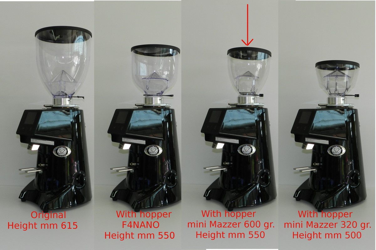 Hopper Mazzer Mini 600 gr. (702342) + Adapter O'ring
